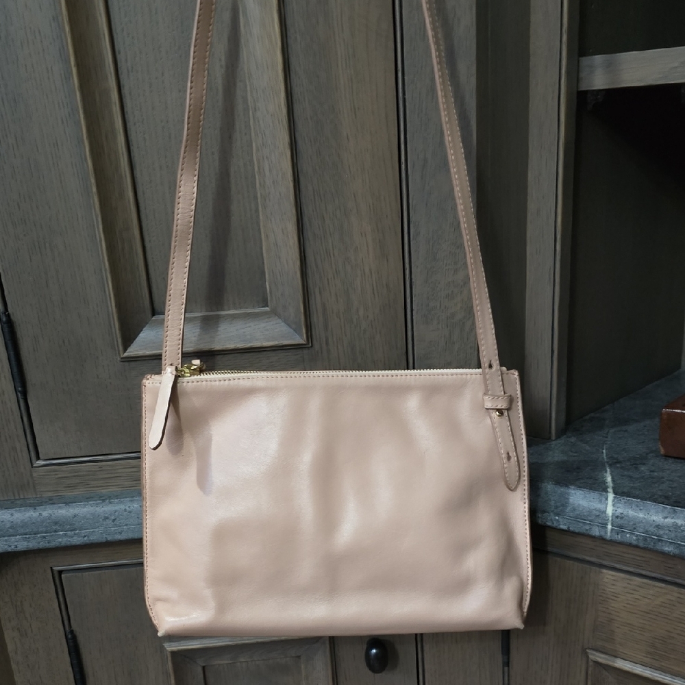 Banana Republic Blush Pink Leather Crossbody/Clutch Bag